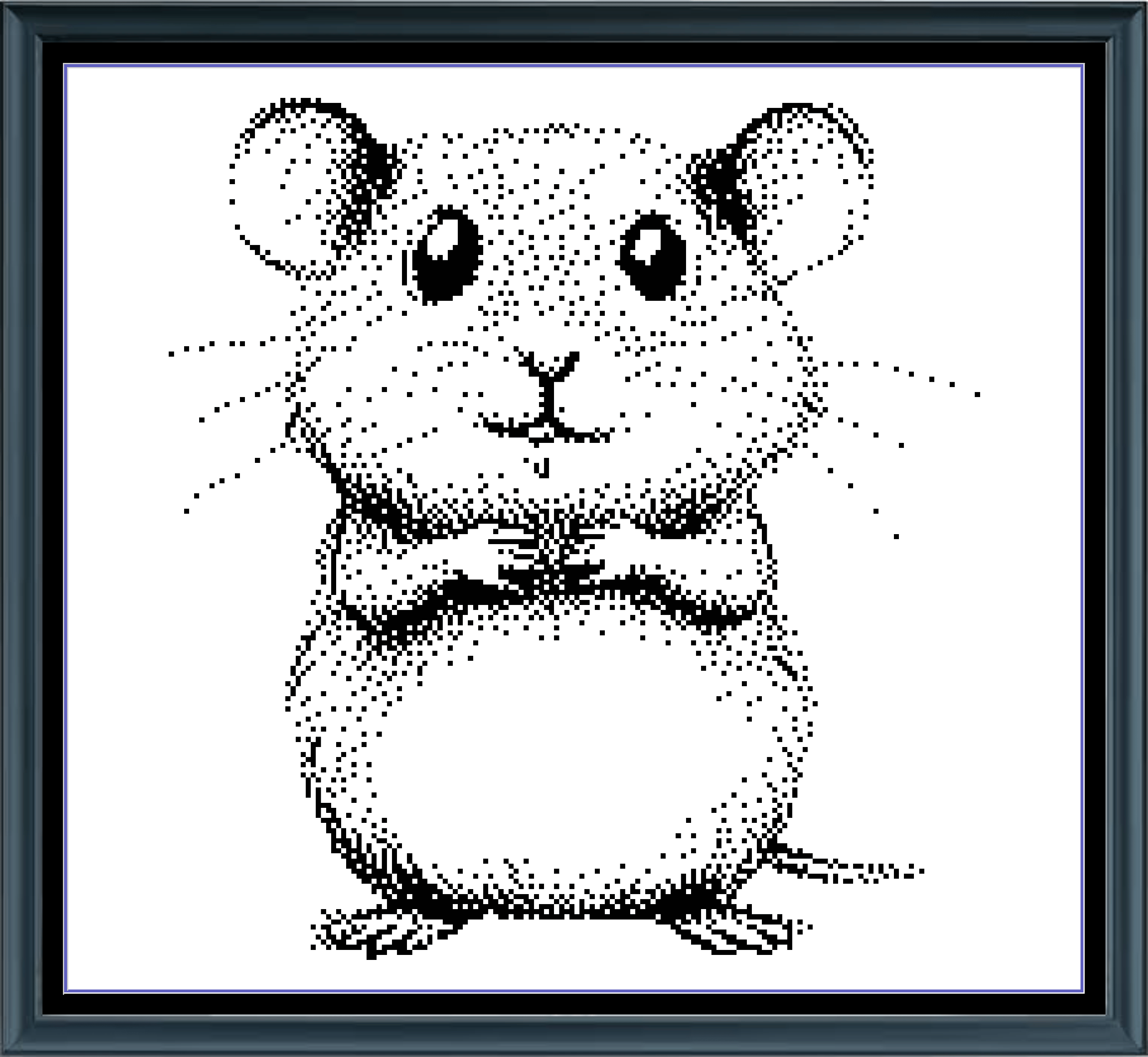 Stitching Jules Design Cross Stitch Pattern Mouse Animal Portrait Monochrome Mini Counted Cross-Stitch Pattern (Digital Download)
